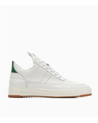 Filling Pieces Grüne low top bianco sneakers - Weiß
