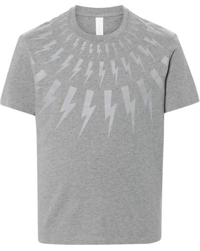 Neil Barrett Bolt print t-shirt - Grau