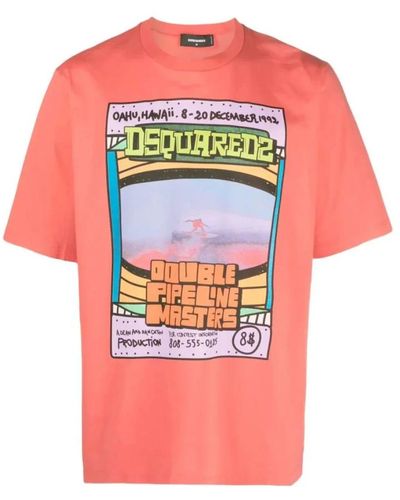 DSquared² T-shirt in cotone - Rosa