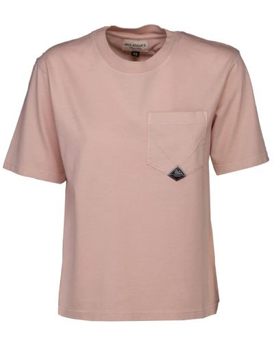 Roy Rogers T-shirt pocket in cotone - Rosa