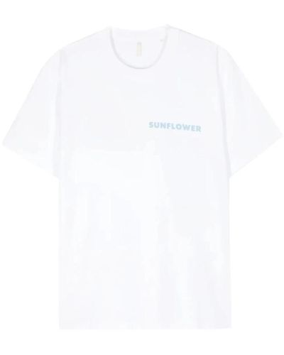 sunflower Magliette bianca con logo ss - Bianco
