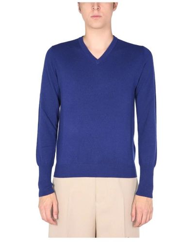Ballantyne V-Ausschnitt-Sweater - Blau