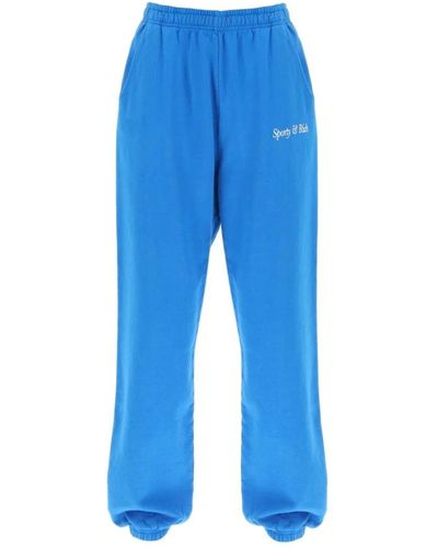 Sporty & Rich Trousers > sweatpants - Bleu