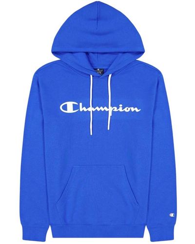 Champion Hoodie mit logo und kängurutasche - Blau