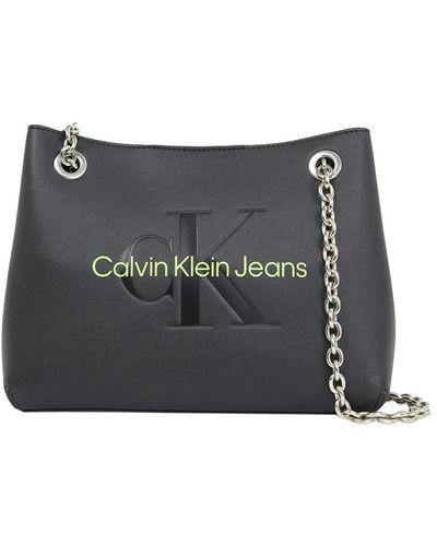 Calvin Klein Multicolor schultertasche chic design - Grau