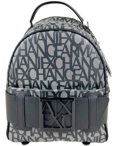 Armani Exchange Schwarzer eleganter rucksack - Grau