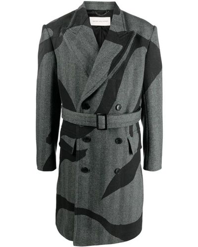 Dries Van Noten Coats > belted coats - Gris