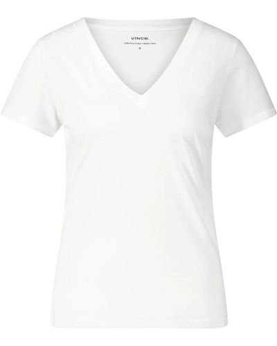 Vince T-shirt con scollo a v - Bianco