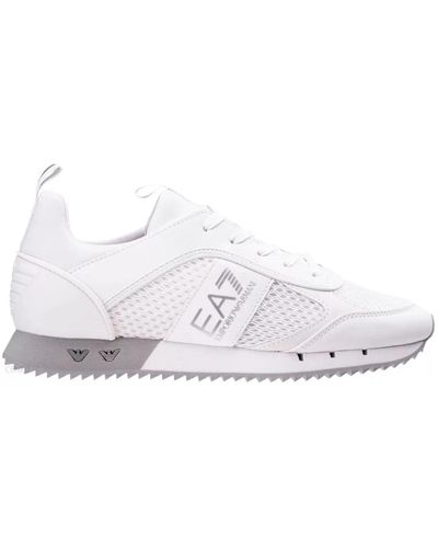 EA7 Sneakers uomo bianche con logo - Bianco