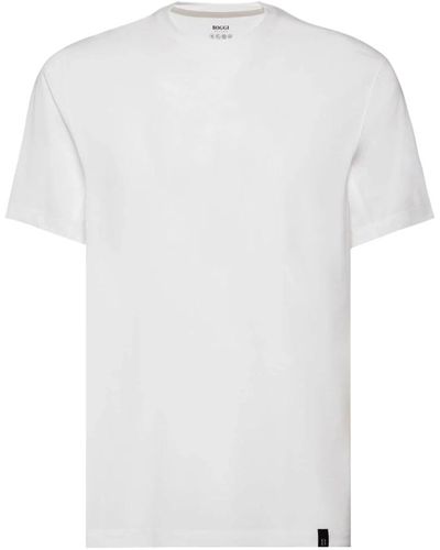 BOGGI T-shirts,t-shirt aus performance pique,t-shirt in performance pique - Weiß