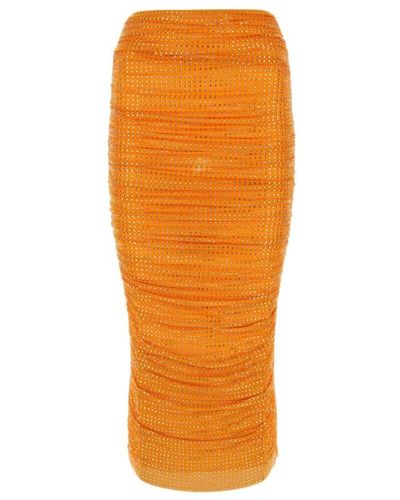 Self-Portrait Pencil Skirts - Orange