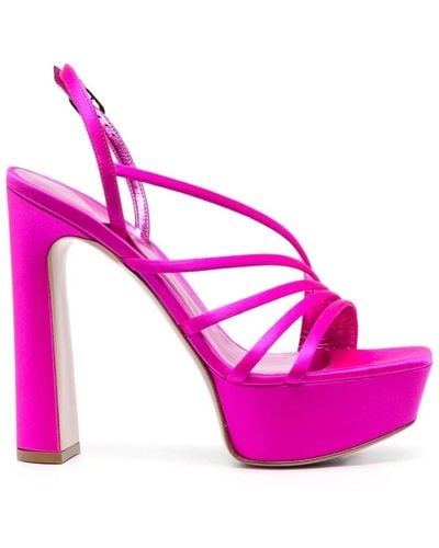 Damen-Schuhe mit Blockabsatz – Pink | Lyst DE
