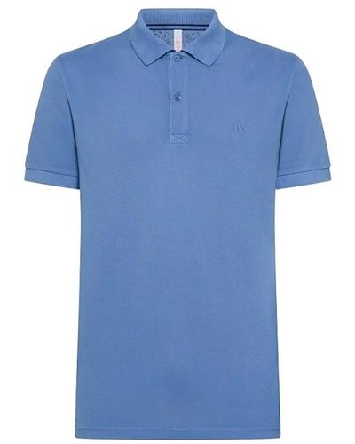 Sun 68 Vintage polo shirt blau avio
