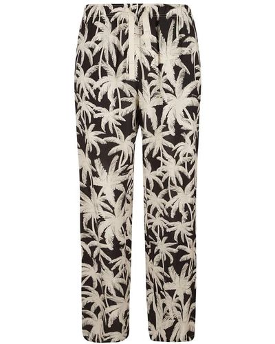 Palm Angels Straight Trousers - White