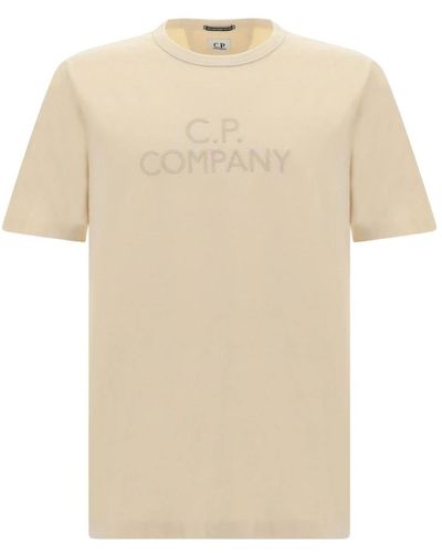 C.P. Company S besticktes t-shirt - Natur