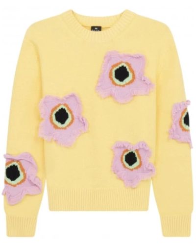 Paul Smith Fiore giallo rosa patch cotone