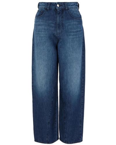 Emporio Armani Jeans > cropped jeans - Bleu