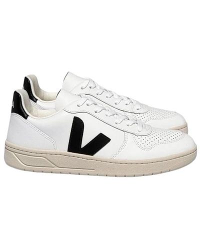 Veja CWL White Blackk Sneakers V-10 - Weiß