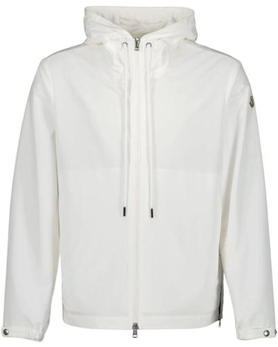 Moncler Nylon zip-through hoodie - Weiß