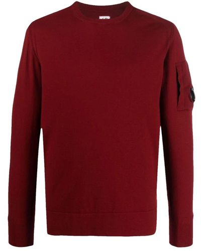 C.P. Company Round-Neck Knitwear - Red
