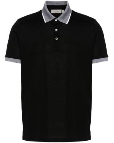 Canali Polo Shirts - Black