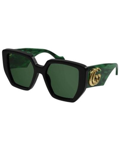 Gucci Acetate Oversized Square Frame Sunglasses - Green