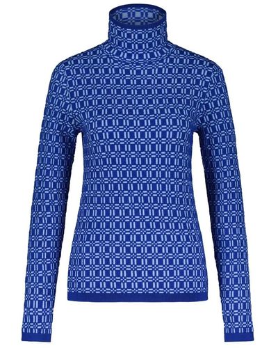 Marni Jersey de cuello alto jacquard 3d de mezcla de lana - Azul