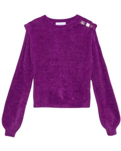 Gaelle Paris Round-Neck Knitwear - Purple