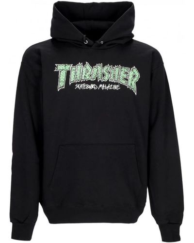 Thrasher Schwarzer brick hoodie streetwear