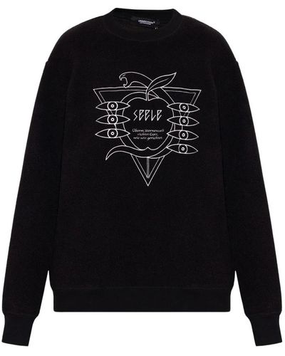 Undercover Fleece-Sweatshirt mit Reißverschlüssen - Schwarz