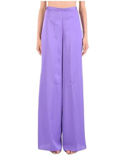 SIMONA CORSELLINI Wide Trousers - Purple