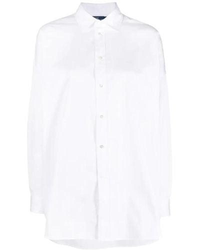 Polo Ralph Lauren Weiße knopfleiste hemd casual stil