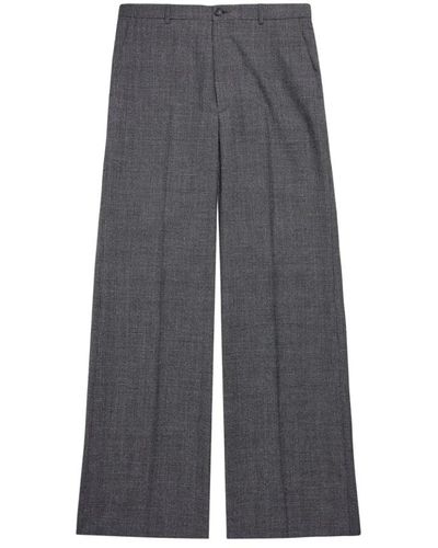 Balenciaga Plaid wide-leg trousers - Grau
