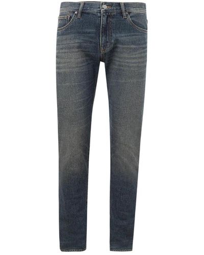 Armani Exchange Stretch cotton five pocket trousers - Blau