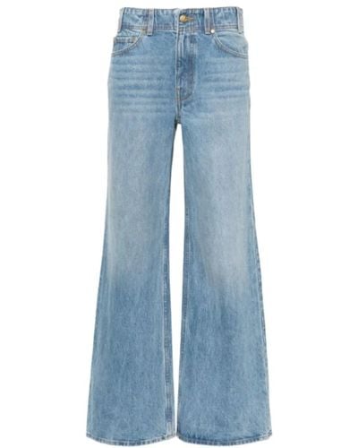 Ulla Johnson Weite jeans mit verwaschenem effekt - Blau