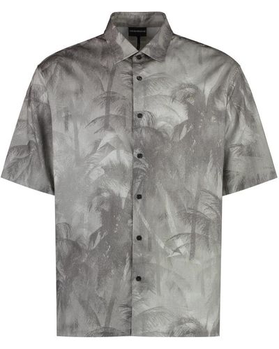 Emporio Armani Short Sleeve Shirts - Grey