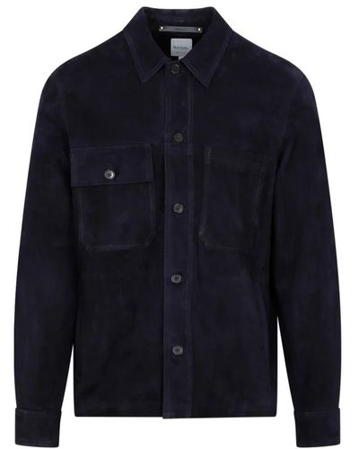 PS by Paul Smith Jackets > leather jackets - Bleu