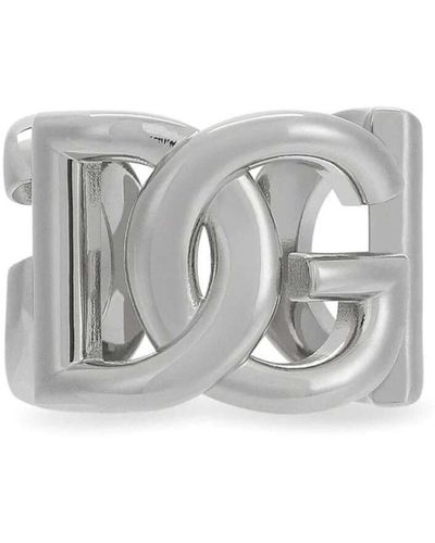 Dolce & Gabbana Chunky band anello silver-tone - Metallizzato