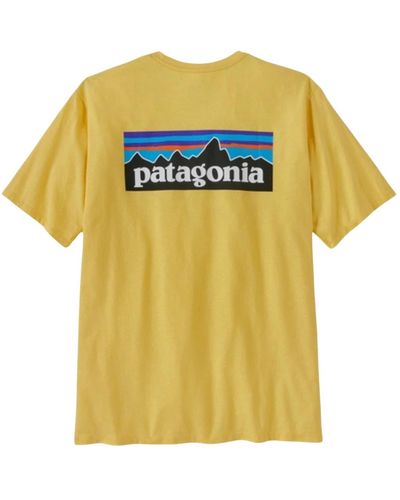 Patagonia T-shirt con logo ecologica - Giallo