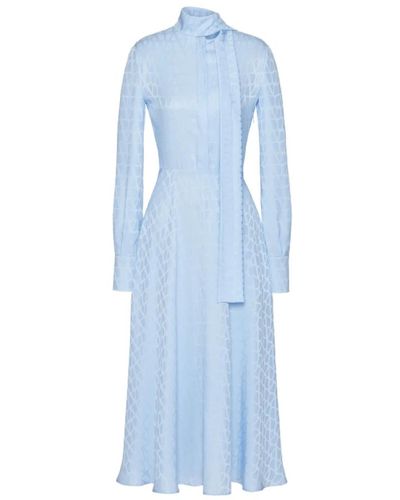 Valentino Seidenkleid mit toile-druck - Blau