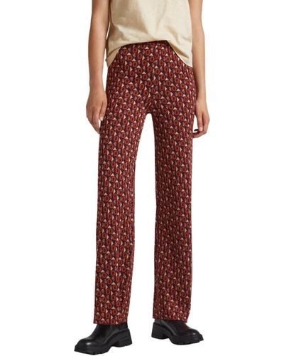 Pepe Jeans Straight Trousers - Red