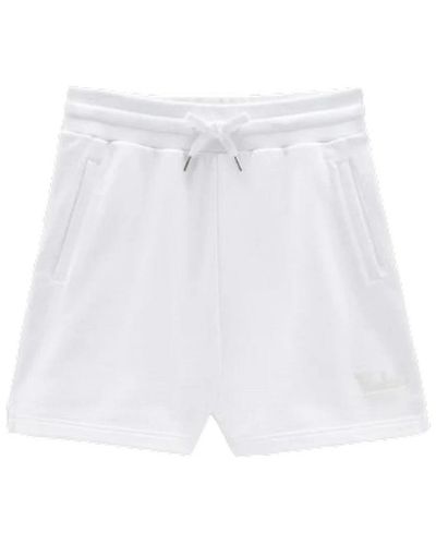 Woolrich Light Shorts In Pure Cotton - White