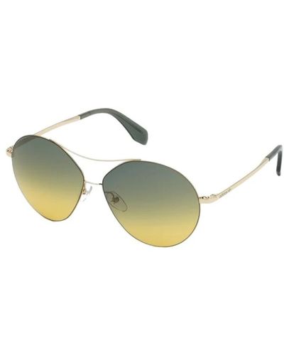 adidas Originals Sonnenbrille mit stilvollem dorado-rahmen und degradierenden grünen gläsern