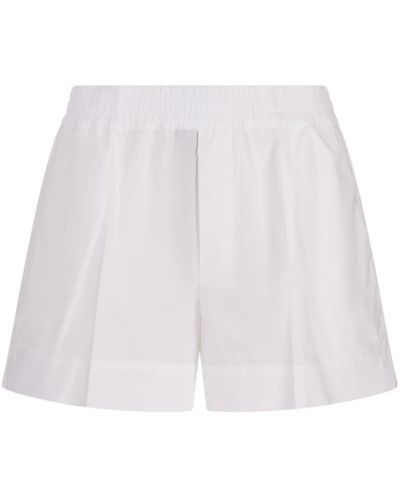 P.A.R.O.S.H. Weiße baumwoll-canyox-shorts