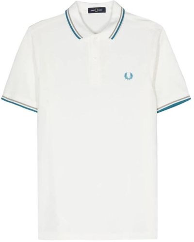 Fred Perry Stilvolles twin tipped hemd,twin tipped polo shirt,twin tipped hemd - Weiß