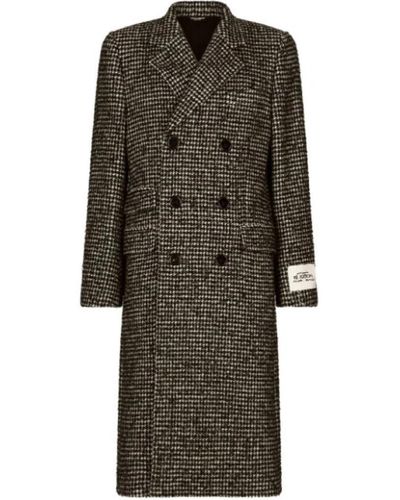 Dolce & Gabbana Houndstooth double breasted coat - Mehrfarbig