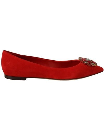 Dolce & Gabbana Shoes > flats > ballerinas - Rouge
