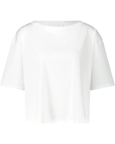 Allude Baumwoll t-shirt mit rundhalsausschnitt - Weiß
