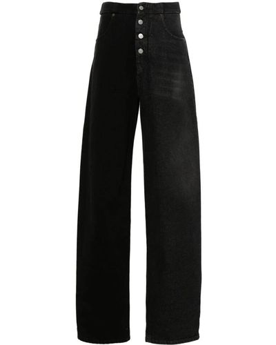 MM6 by Maison Martin Margiela Wide trousers - Negro