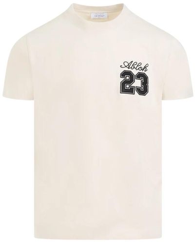 Off-White c/o Virgil Abloh T-shirt mit logo-print - Weiß